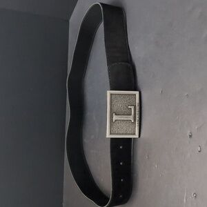 Lanca Perfume Women's Black Belt with Silver Toned Buckle.